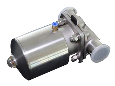 Pneumatic straight through diaphragm valves