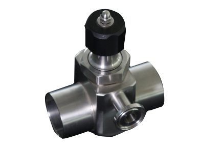 Manual sampling diaphragm valve